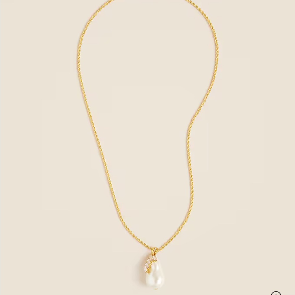J. Crew Pearl and crystal pendant necklace